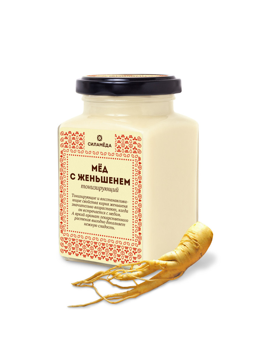 Натуральный мёд с женьшенем