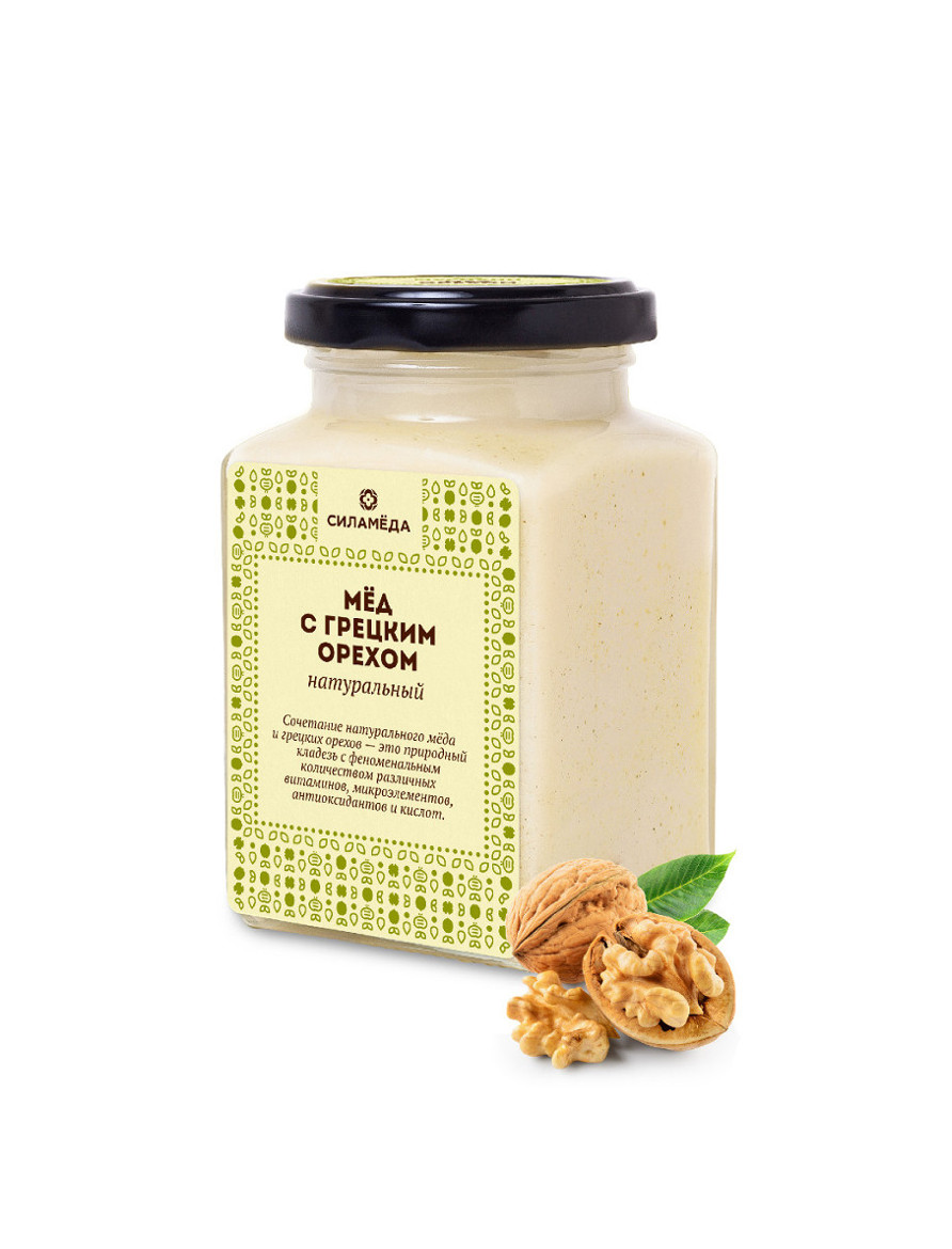 Натуральный мёд с грецким орехом