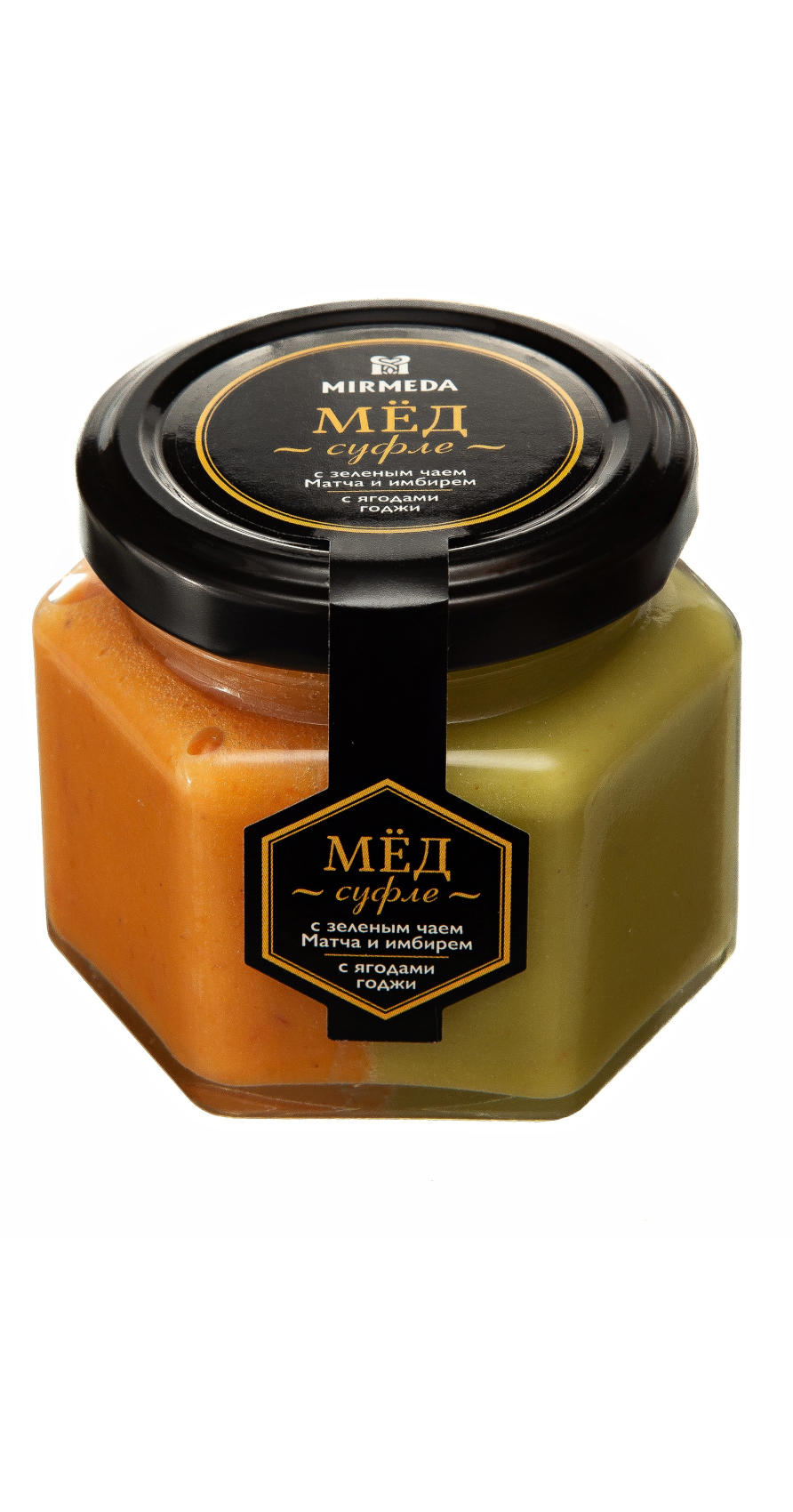 Медовое суфле с зеленым чаем, матчей и имбирем/с ягодами годжи