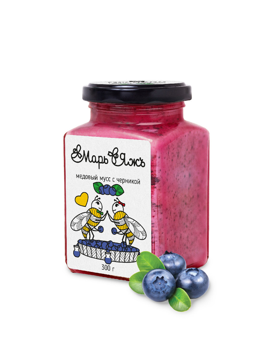 Медовый мусс с черникой