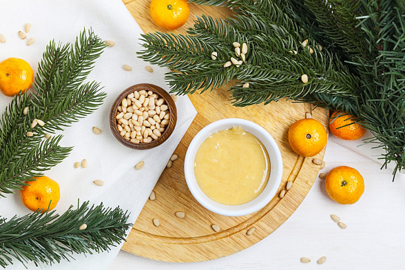 Медовый мусс с кедровыми орешками