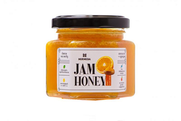 Джем на меду, апельсин и куркума мини